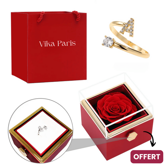 La Bague Initiale & Coffret Rose Eternelle OFFERT