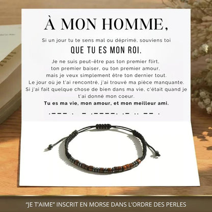 Bracelet Je t'aime en Morse