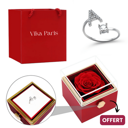 La Bague Initiale & Coffret Rose Eternelle OFFERT