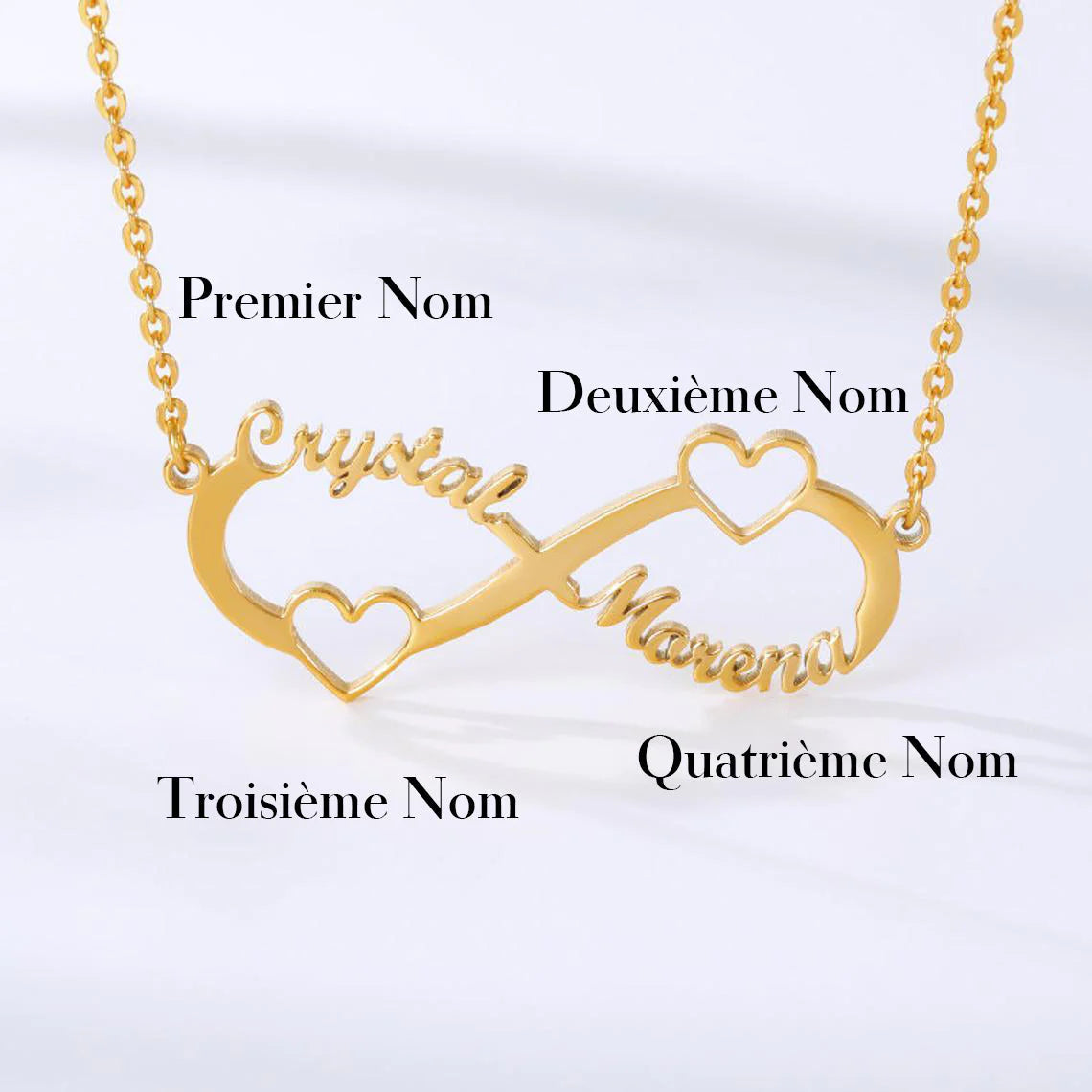 Collier Infini Deux prénoms