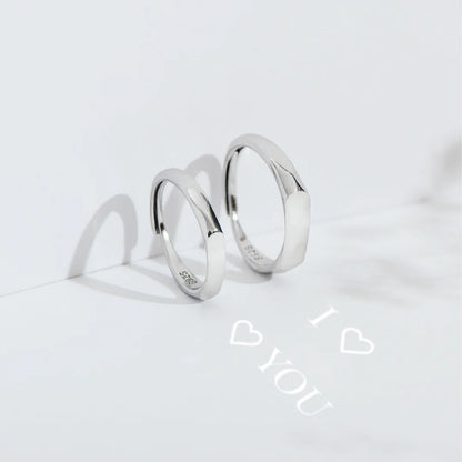 Bague de réflexion « I LOVE YOU (paire pour elle et lui)